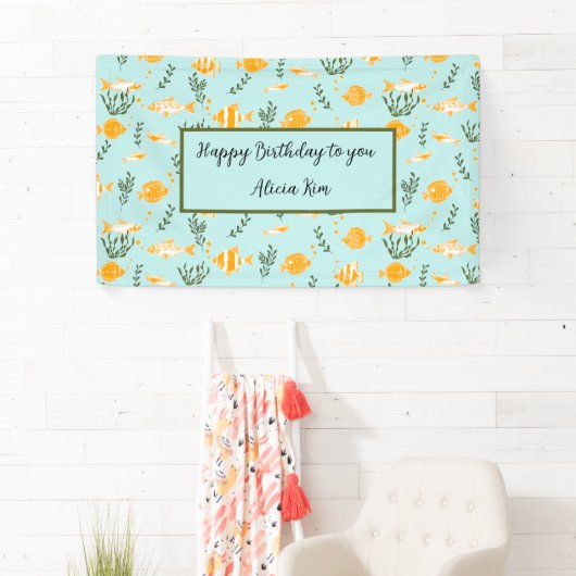 Aquatic Fishes Pattern Design Spandoek (Insitu)