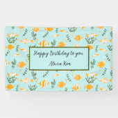 Aquatic Fishes Pattern Design Spandoek (Horizontaal)