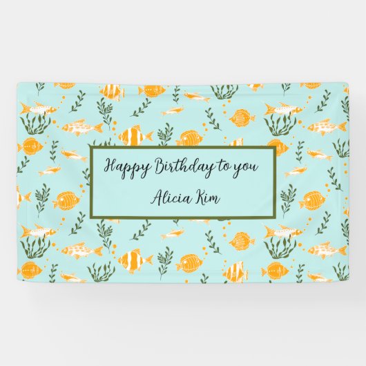 Aquatic Fishes Pattern Design Spandoek (Horizontaal)