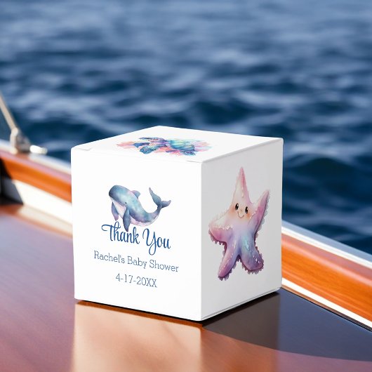 Aquatic Friends Baby shower Hartelijk dank Bedankdoosjes