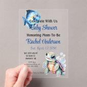 Aquatic Friends Baby shower Invitation Acryl Uitnodigingen (Insitu (Draagbaar))