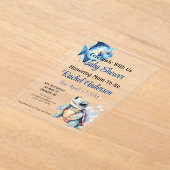Aquatic Friends Baby shower Invitation Acryl Uitnodigingen (Laagn)