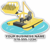 Aquatic Harvester Construction Vehicle Boat Custom Sticker (Voorkant)