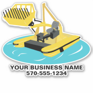 Aquatic Harvester Construction Vehicle Boat Custom Sticker