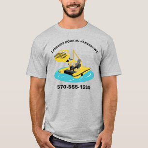Aquatic Harvester Construction Vehicle Boat Custom T-shirt