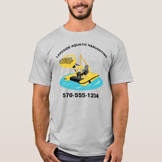 Aquatic Harvester Construction Vehicle Boat Custom T-shirt (Voorkant)