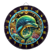 Aquatic Joy Dolphin Dartboard Set Dartbord (Voorkant)