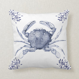 Aquatic Life Delftware ~ Common Crab Cushions Kussen