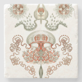 Aquatic Life ~ Haeckel ~ Jellyfish Stenen Onderzetter