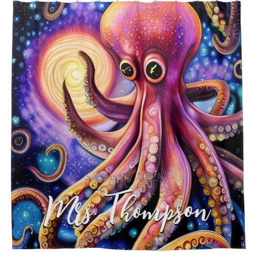 Aquatic Octopus Kraken Tentacles Persoonlijke bena Douchegordijn (Voorkant)