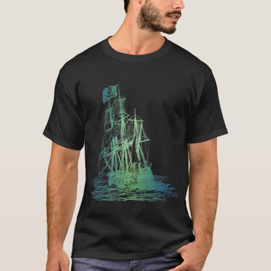 Aquatic Pirate Ship T-Shirt (Voorkant)