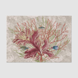 Aquatic Red Coral Seaweed Fish Tissuepapier