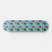 Aquatic Seaside Pattern Fishes Skateboard (Horizontaal)
