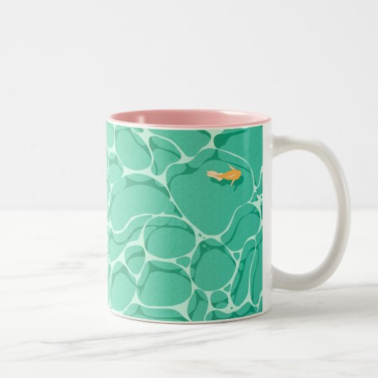 Aquatic Serenity Mug Tweekleurige Koffiemok (Rechts)