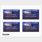 Aquatic Silhouette Cloud Rechthoekige Sticker (Vel)