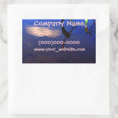 Aquatic Silhouette Cloud Rechthoekige Sticker (Tas)