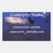 Aquatic Silhouette Cloud Rechthoekige Sticker (Voorkant)