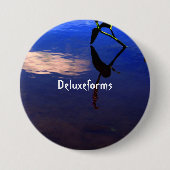 Aquatic Silhouette Cloud Ronde Button 7,6 Cm (Voorkant)
