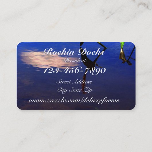 Aquatic Silhouette Cloud Visitekaartje (Achterkant)