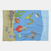 Aquatic Thrill Seekers Kitchen Towel Theedoek (Horizontaal)