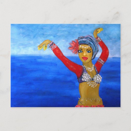 Aquatic Tribe Dancer Briefkaart (Voorkant)