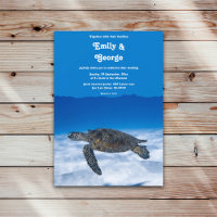 Aquatic Turtle Coastal bruiloft Navy Underwater