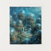 "Aquatic Utopia: Betoverd Onderwater Cityscape" D Wandkleed (Voorkant)