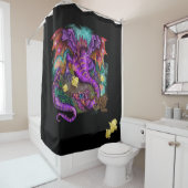 Aquatic Zee Dragon Shower Curtain Douchegordijn (In situ)