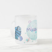 Aquatica 3D Whimsey ADD JOUW NAAM Matglas Koffiemok (Voorkant links)