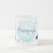 Aquatica 3D Whimsey ADD JOUW NAAM Matglas Koffiemok (Center)