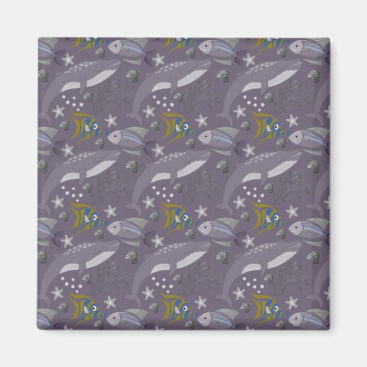 Aquaticaan | ocean underwater life 24 magneet (Voorkant)