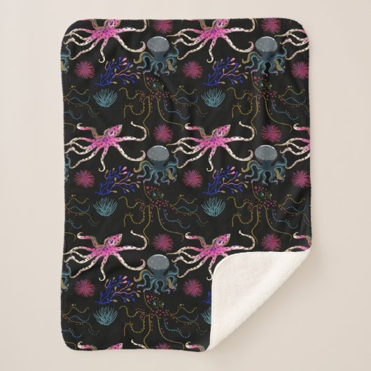 Aquaticaan | ocean underwater life 28 sherpa deken (Voorkant)