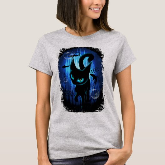 Aquaticat - Surreal Cat in de Fantasy Ocean T-Shir T-shirt (Voorkant)