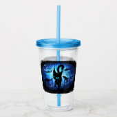 Aquaticat - Surreal Cat in Deep Ocean Fantasy Acryl Drinkbeker (Voorkant)