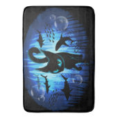 Aquaticat - Surreal Cat in Deep Ocean Fantasy Badmat (Voorkant Verticaal)