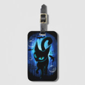 Aquaticat - Surreal Cat in Deep Ocean Fantasy Bagagelabel (Voorkant (verticaal))