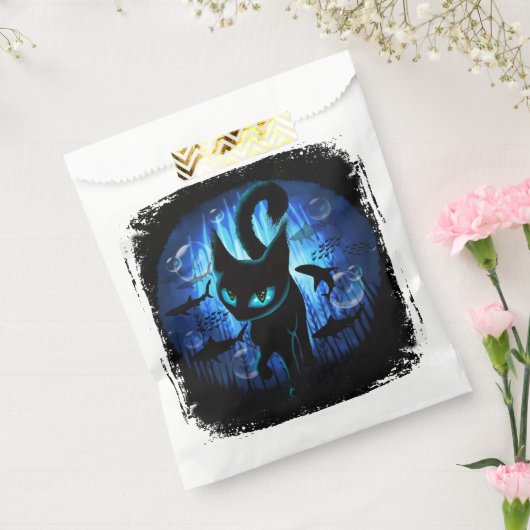 Aquaticat - Surreal Cat in Deep Ocean Fantasy Bedankzakje (Gezegeld)