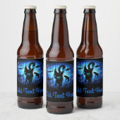 Aquaticat - Surreal Cat in Deep Ocean Fantasy Bier Etiket (Flessen)