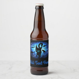 Aquaticat - Surreal Cat in Deep Ocean Fantasy Bier Etiket