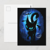 Aquaticat - Surreal Cat in Deep Ocean Fantasy Briefkaart (Voorkant / Achterkant)