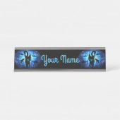 Aquaticat - Surreal Cat in Deep Ocean Fantasy Bureau Naambordje (Voorkant)