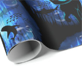 Aquaticat - Surreal Cat in Deep Ocean Fantasy Cadeaupapier (Rol Hoek)