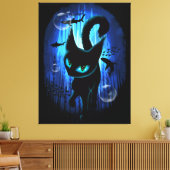 Aquaticat - Surreal Cat in Deep Ocean Fantasy Canvas Afdruk (Insitu (Woonkamer))