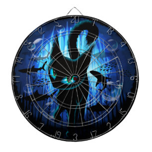 Aquaticat - Surreal Cat in Deep Ocean Fantasy Dartbord