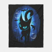 Aquaticat - Surreal Cat in Deep Ocean Fantasy Fleece Deken (Voorkant)