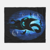 Aquaticat - Surreal Cat in Deep Ocean Fantasy Fleece Deken (Voorkant (Horizontaal))
