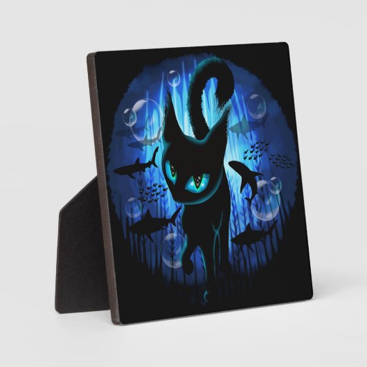 Aquaticat - Surreal Cat in Deep Ocean Fantasy Fotoplaat (Voorkant)