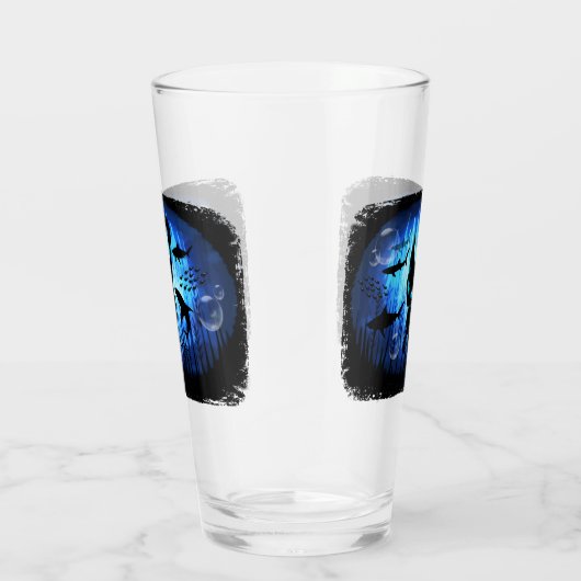 Aquaticat - Surreal Cat in Deep Ocean Fantasy Glas (Rechts)