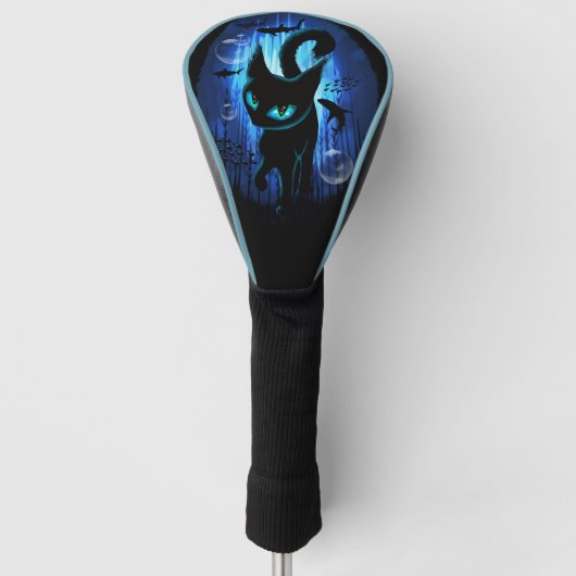 Aquaticat - Surreal Cat in Deep Ocean Fantasy Golfheadcover (Voorkant)