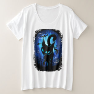 Aquaticat - Surreal Cat in Deep Ocean Fantasy Grote Maat T-shirt